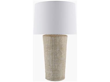 Surya Allura Natural White Linen Table Lamp SYARA001