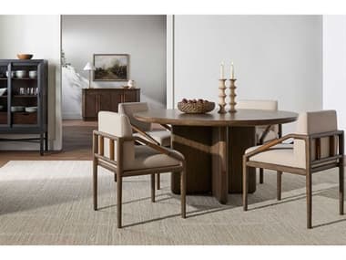 Surya Becki Owens Oak Wood Atra Dining Room Set SYATRADINSET