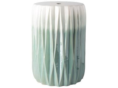 Surya Aynor White Aqua Blue Accent Stool SYAYN001121217