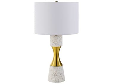 Surya Arroyo White Linen Buffet Lamp SYAYO003