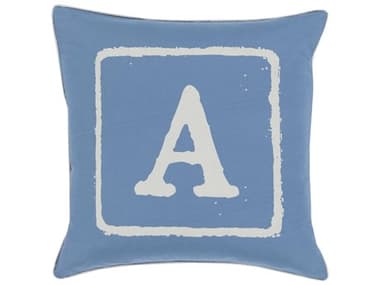 Surya Big Kid Blocks Blue Pillow SYBKB024