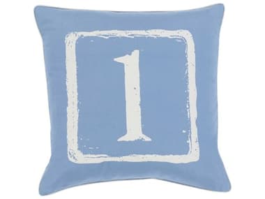 Surya Big Kid Blocks Blue Pillow SYBKB038