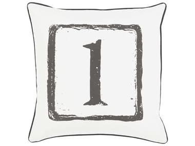 Surya Big Kid Blocks Light Gray Pillow SYBKB040