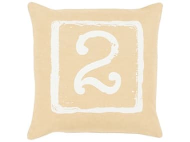 Surya Big Kid Blocks Mustard Pillow SYBKB046