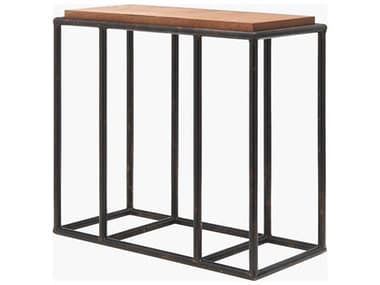 Surya Brax Rectangular Wood Brown Black End Table SYBRAX002222411