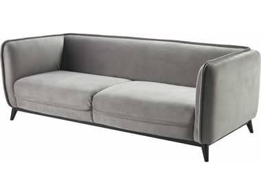 Surya Bruce Gray Black Upholstered Sofa SYBRUC002