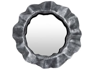 Surya Abyss Black Round Wall Mirror SYBYS0012121