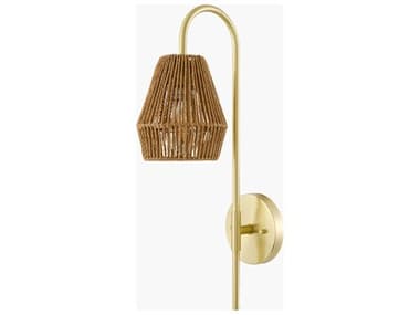 Surya Bezas 1-Light Metallic Gold Wall Sconce SYBZS002