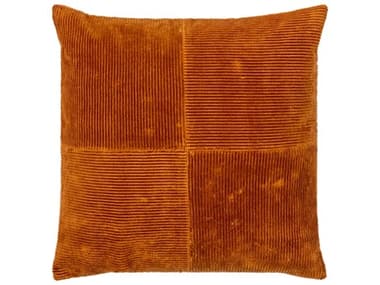 Surya Corduroy Quarters Brick Red Pillow SYCDQ006
