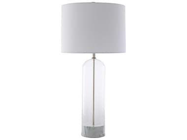 Surya Carthage Clear White Cotton Buffet Lamp SYCGE002