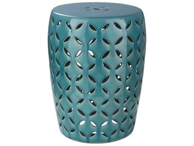 Surya Chantilly Teal Blue Accent Stool SYCHT761M