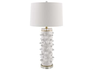 Surya Canary White Linen Buffet Lamp SYCNA002