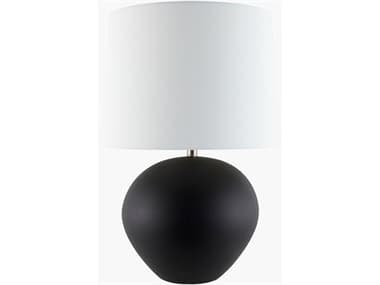 Surya Chronos Black White Cream Linen Table Lamp SYCRS001