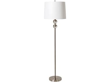 Surya Caterina 62" Tall Clear Silver Floor Lamp SYCTR001
