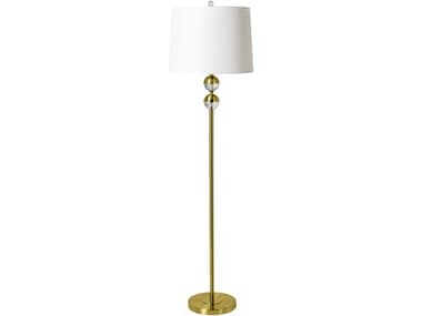 Surya Caterina 62" Tall Clear Gold Floor Lamp SYCTR002