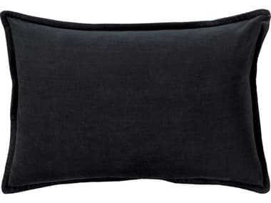 Surya Cotton Velvet Black Pillow SYCV012