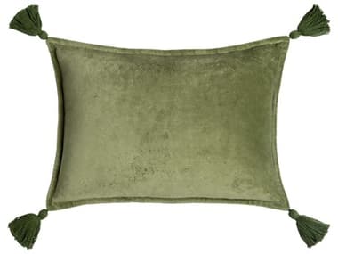 Surya Cotton Velvet Grass Green Pillow SYCV046