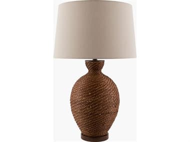 Surya Dingle Dark Brown Wheat Linen Buffet Lamp SYDGL001