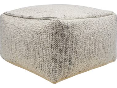 Surya Derby Cream Upholstered Pouf SYDRPF001142424