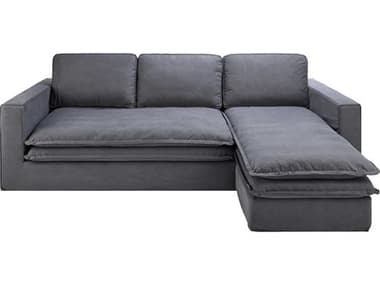 Surya Davis Gray Upholstered Sectional Sofa SYDVI001