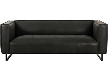 Surya Dylan Black Leather Sofa SYDYN005318839