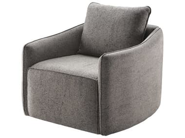 Surya Kelli 28" Swivel Gray Fabric Accent Chair SYEKL001