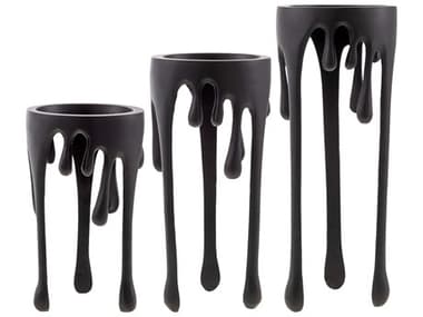 Surya Castellana Black Candle Holder Set of 3 SYELC001SET