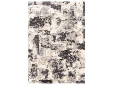 Surya Eskimo Shag Black / Cream / Light Gray Rectangular Area Rug SYESG2301REC
