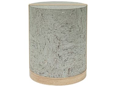 Surya Faron Round Wood Green Brown End Table SYFARN001201616