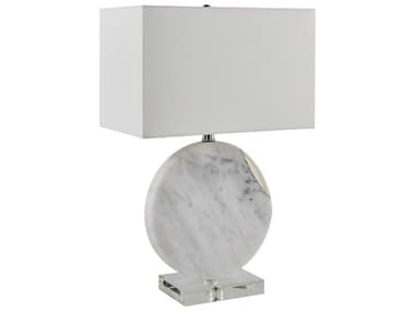 Surya Fivo White Linen Table Lamp SYFVO002