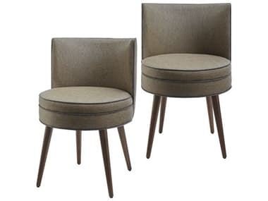 Surya Gabby Beech Wood Brown Fabric Upholstered Side Dining Chair SYGBY001SET