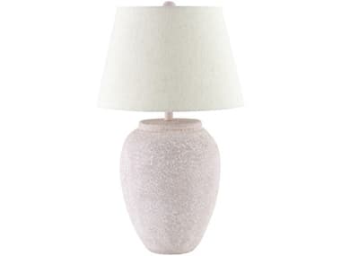 Surya Galdar White Beige Cotton Pink Buffet Lamp SYGDR001