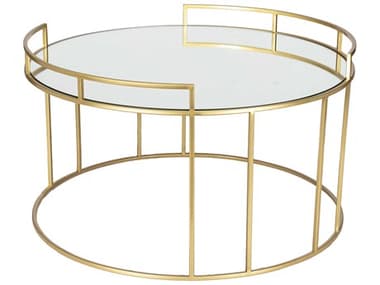 Surya Gossamer 32" Oval Mirror Coffee Table SYGSS001