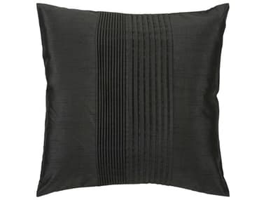Surya Solid Pleated Black Pillow SYHH027