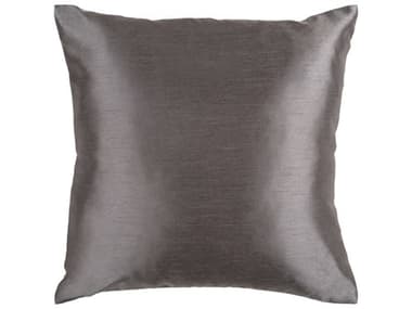 Surya Solid Luxe Charcoal Pillow SYHH034