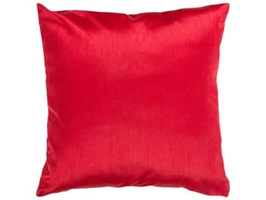 Surya Solid Luxe Red Pillow SYHH035