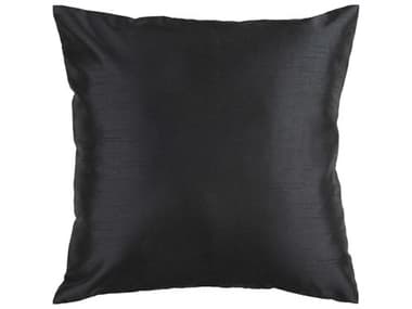 Surya Solid Luxe Black Pillow SYHH037