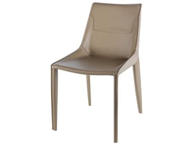 Surya Hanks Beige Faux Leather Upholstered Side Dining Chair SYHKS003