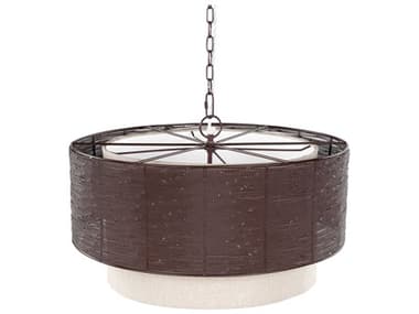 Surya Holloman 3-Light Powder Coated Rust Brown Pendant SYHMN002