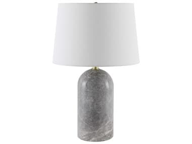 Surya Huriel Gray White Cream Linen Table Lamp SYHUR001