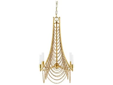 Surya Hawes 4-Light Gold Chandelier SYHWS001