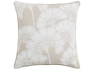 Surya Japanese Floral White Pillow SYJA001