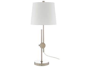 Surya Jace Metallic Nickel White Ivory Polyester Buffet Lamp SYJCE001