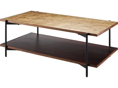 Surya Judith 48" Rectangular Wood Brown Gray Coffee Table SYJDI001