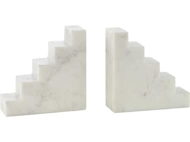 Surya Jhalra White Bookends SYJHL002SET