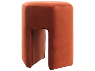 Surya Kaden Rust Orange Upholstered Ottoman SYKADN002181614