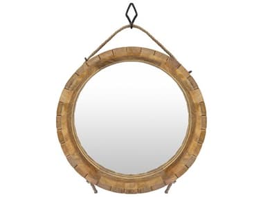 Surya Kentucky Brown Round Wall Mirror SYKEY0011926