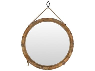 Surya Kentucky Brown Round Wall Mirror SYKEY0022534