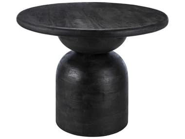 Surya Koben 39" Round Wood Black Dining Table SYKOBN005303939