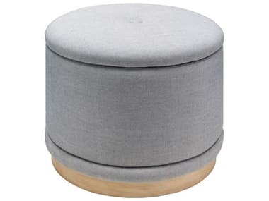 Surya Karley Light Blue Gray Upholstered Ottoman SYKYE001172020